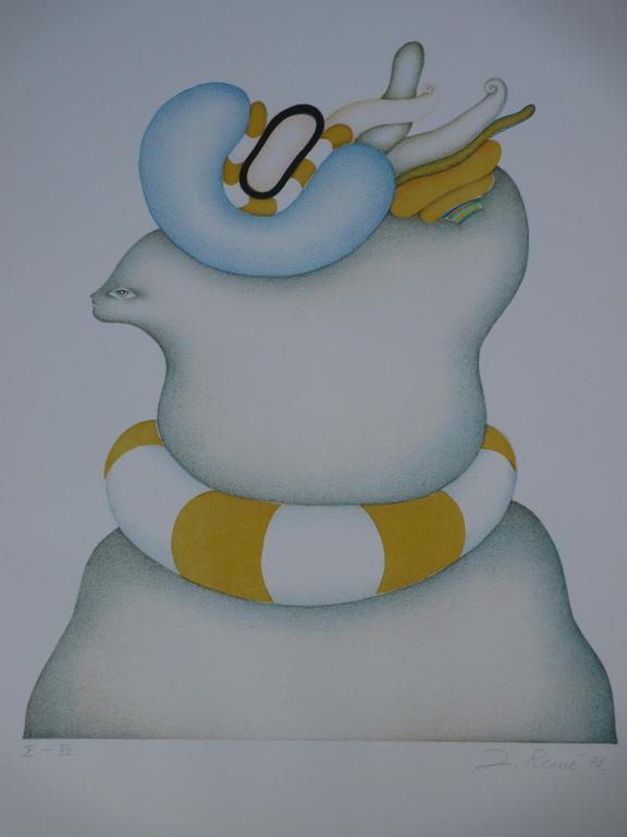 Jorg Remé, Fantastische figuur, Kleurlitho kopen? Bied vanaf 55!