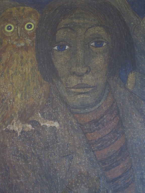 Ger Langeweg 1891-1970 aquarel "Man en uil " gesigneerd 1950  kopen? Bied vanaf 1!