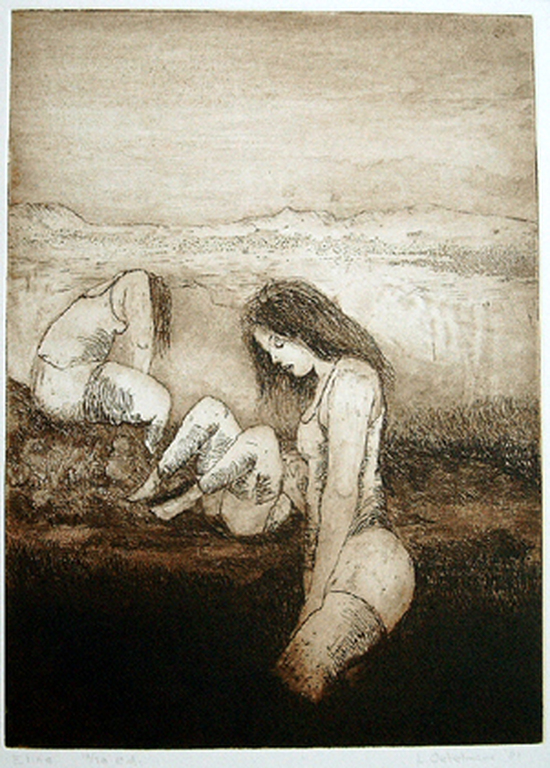 Louis Oetelmans, ets, Eline, 1981 verkocht voor € 35!