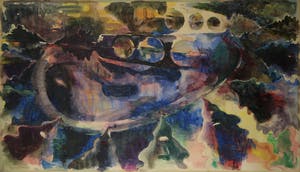 Hans de Wit - Hans de Wit: Aquarel, Arbre magique - Ingelijst (Groot!) kopen? Bied vanaf 200!