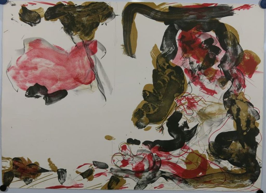 Ger Lataster: Zeefdruk, De schilder en de vlag verkocht voor € 100!