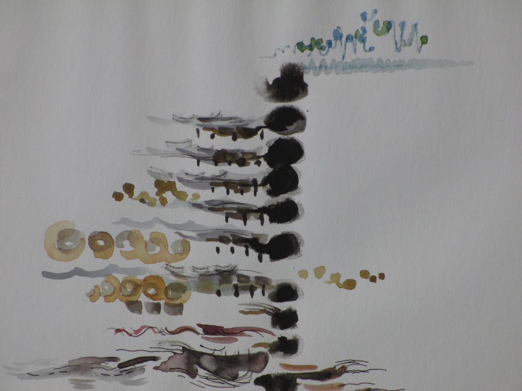 Norman Perryman, Ritmische Compositie, Aquarel kopen? Bied vanaf 40!