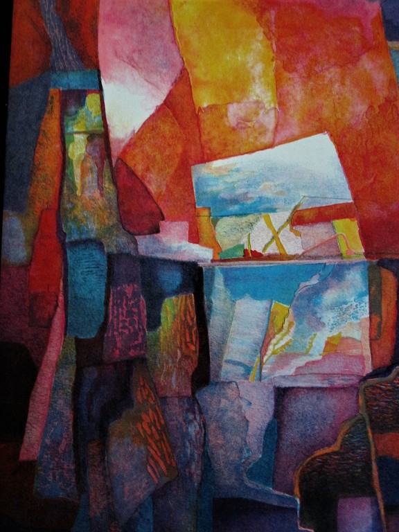 Groot 1993 expressionistisch Litho van Bulgaars grafica Maria Chakarova (1948)  kopen? Bied vanaf 1!