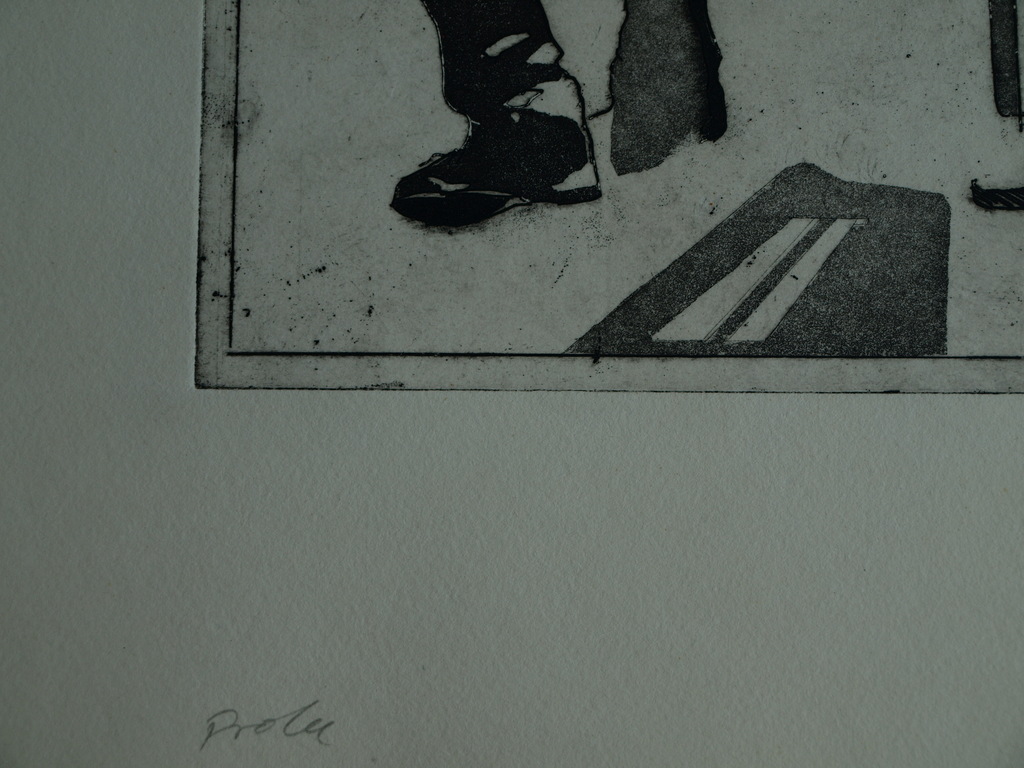 Onduidelijke signatuur : Ets en aquatint , Stalin, Roosevelt en Churchill  kopen? Bied vanaf 1!