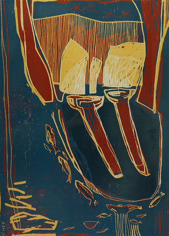 Laatste keer aangeboden: Diana van Hal: The Voyage - houtsnede, 1991 kopen? Bied vanaf 60!