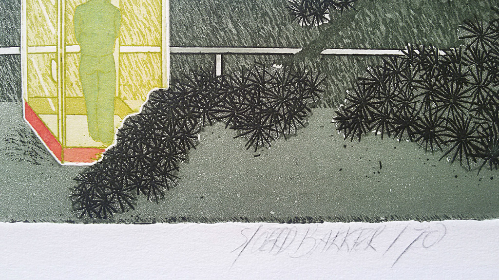 Sjoerd Bakker - Uitzicht op de berg Fuji, aquatint ets kopen? Bied vanaf 75!