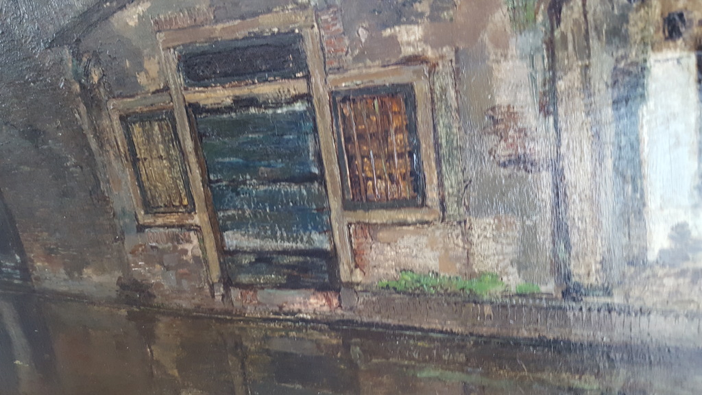 Hendrikus IJkelenstam - Oudegracht Utrecht - olie op doek, gesigneerd en verso kopen? Bied vanaf 1100!