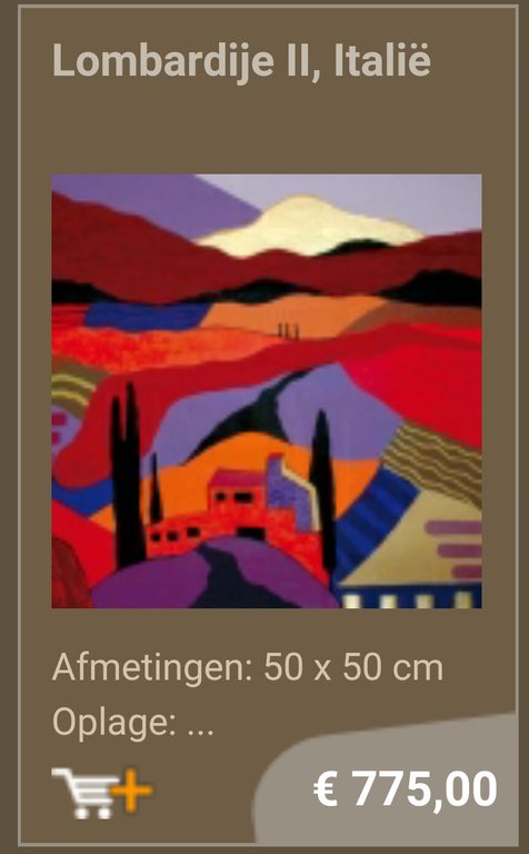 Ronald Boonacker Lombardije ll Italie gesineerde zeefdruk 125 ex kopen? Bied vanaf 75!