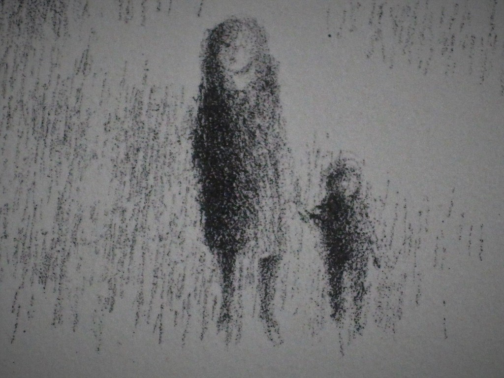 Mooi verstild grafisch werk Metten Koornstra gesigneerd Litho "moeder en kind"   kopen? Bied vanaf 1!