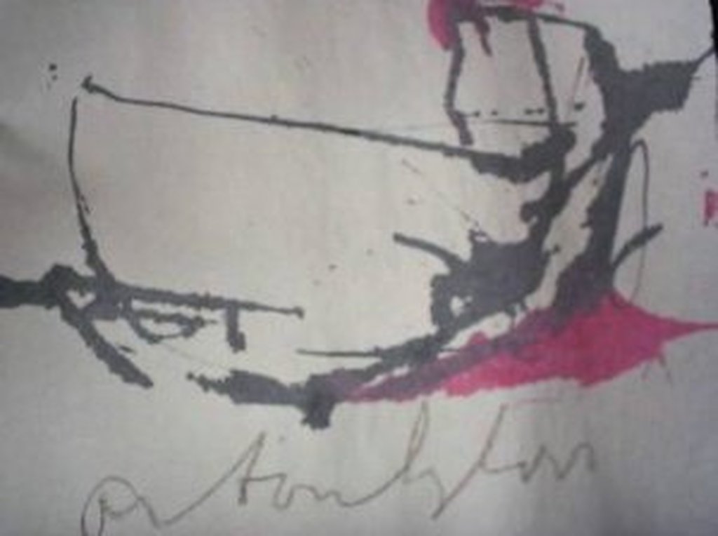 Anton Heyboer - Gesigneerde gouache op molenpapier. verkocht voor € 110!