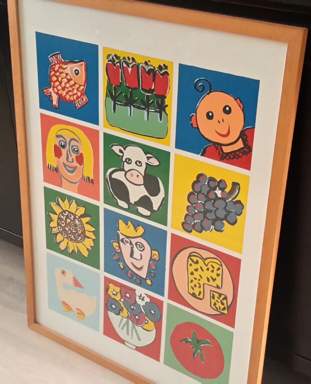 Lindy de Jong, zeefdruk in lijst kopen? Bied vanaf 35!