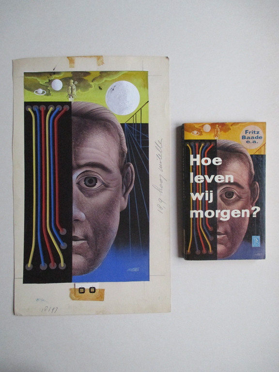 Eppo Doeve, gouache, ontwerp voor het boek "Hoe leven wij morgen?" van F. Baade kopen? Bied vanaf 80!