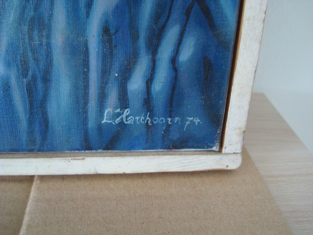 L. Harthoorn. Olieverf op doek,handgesigneerd R.O. + jaartal 74 kopen? Bied vanaf 35!