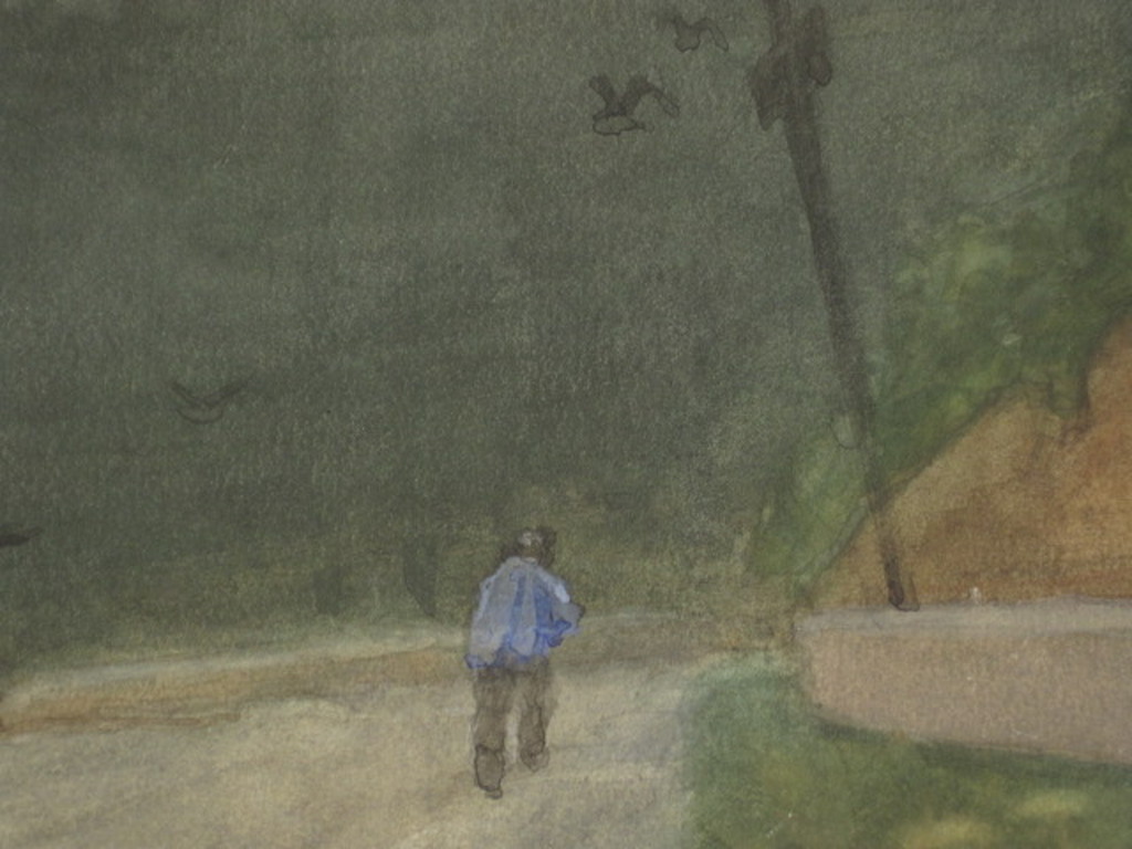 Larense School 19e eeuws landschaps Aquarel van Hendrik Dekker 1836-1925 gesign kopen? Bied vanaf 1!