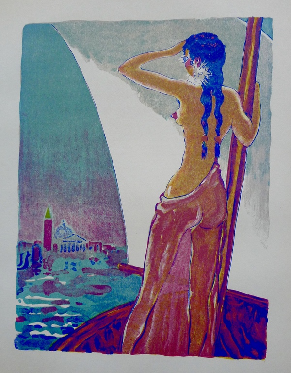 Kees van Dongen,Houtgravure ,'Rose-dans-le -calice chez le roi Derbas' kopen? Bied vanaf 25!