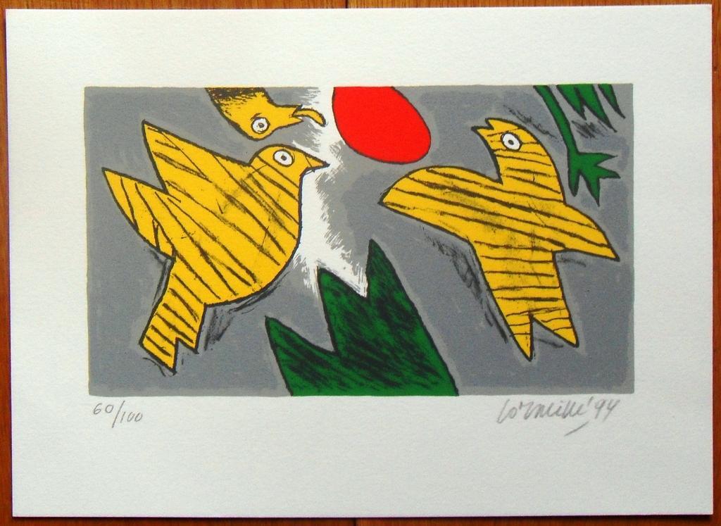 Corneille: vogels in geel verkocht voor € 40!