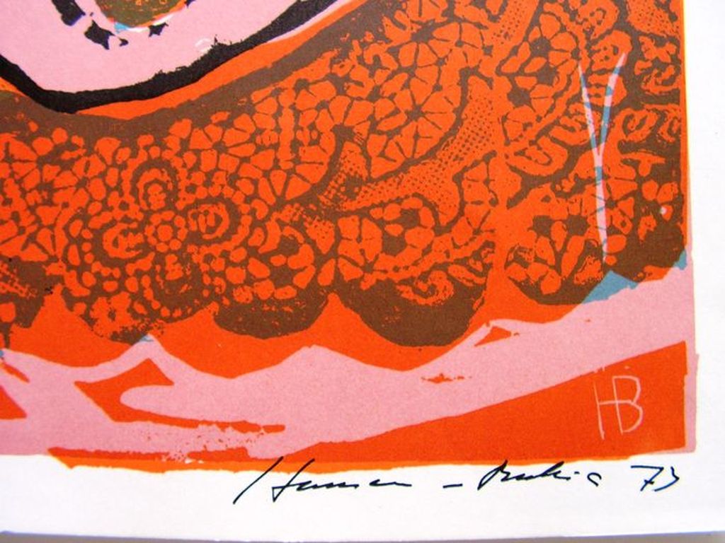 Monogram HB - ZT  -  zeefdruk  -  gesigneerd + monogram kopen? Bied vanaf 20!