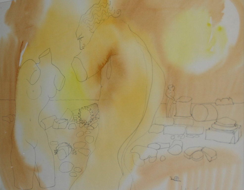 Liliana Cano, Zonder Titel III, aquarel 50x65cm kopen? Bied vanaf 300!