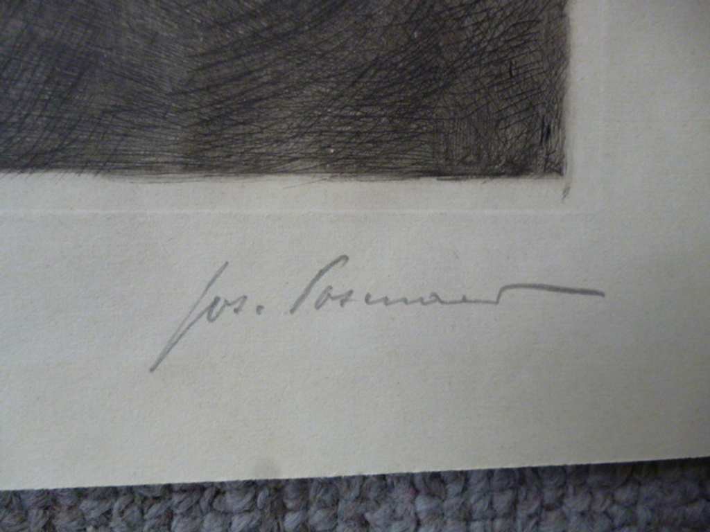 Jos Posenaer - ets - Dame met hoed kopen? Bied vanaf 30!