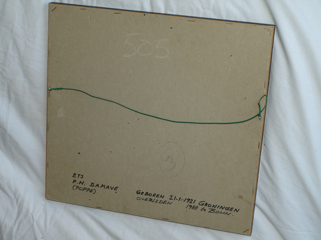 Poppe Damave (1921–1988) : Ets , De nachtboot – Gesigneerd & ingelijst  kopen? Bied vanaf 1!