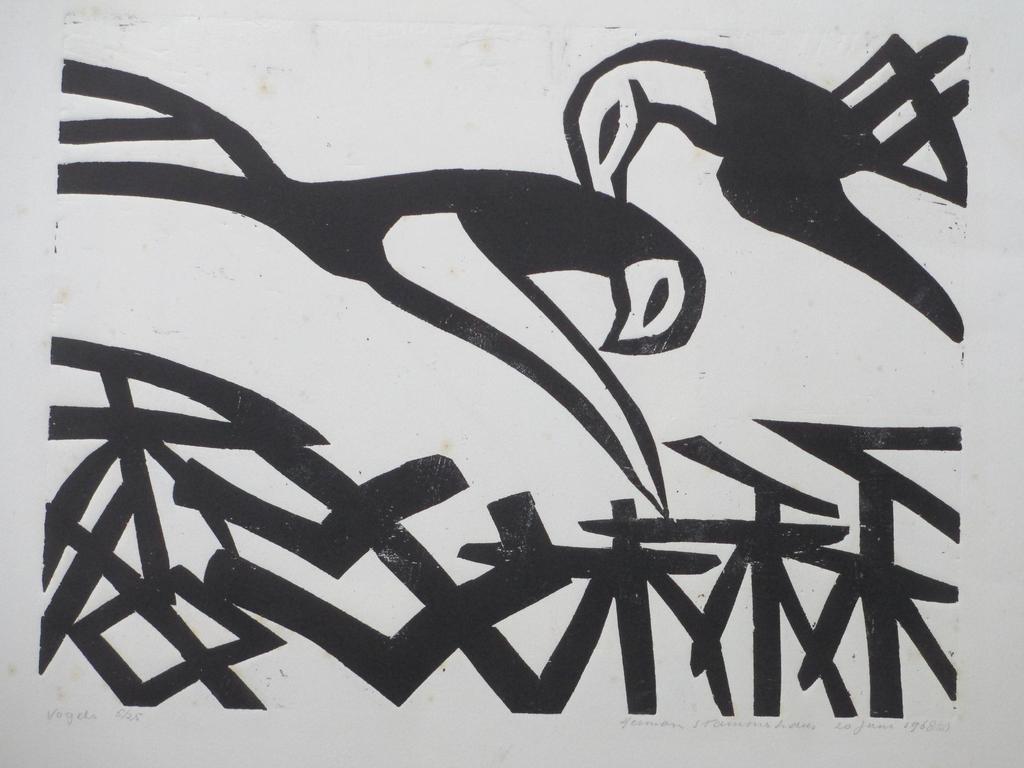 Herman Stammeshaus, Vogels, Houtsnede kopen? Bied vanaf 40!