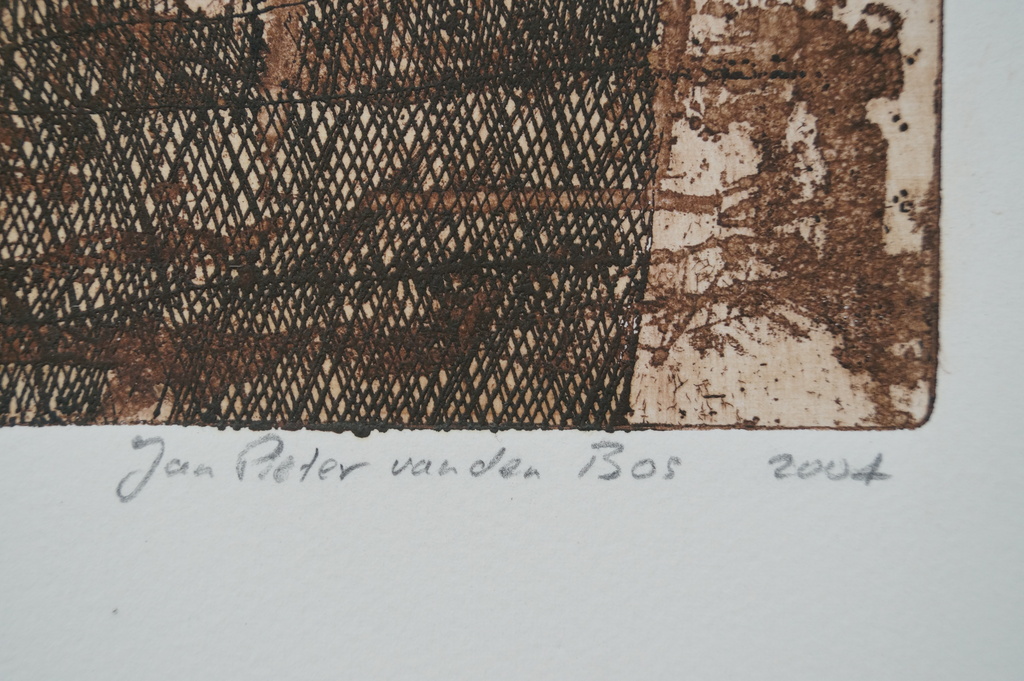 Jan Pieter van den Bos - gesigneerde ets - 2004 kopen? Bied vanaf 1!