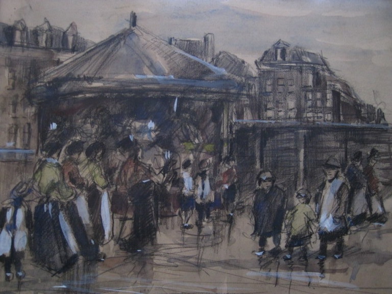 Mooie oude aquarel "Kermis op Oostenburgereiland Amsterdam" omstreeks 1900 kopen? Bied vanaf 1!