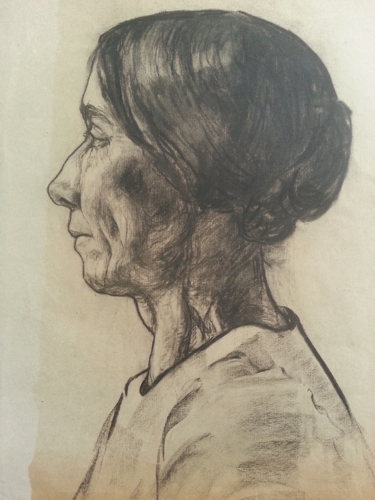 Herman Bieling -Houtskool op papier +/- 1940 kopen? Bied vanaf 49!