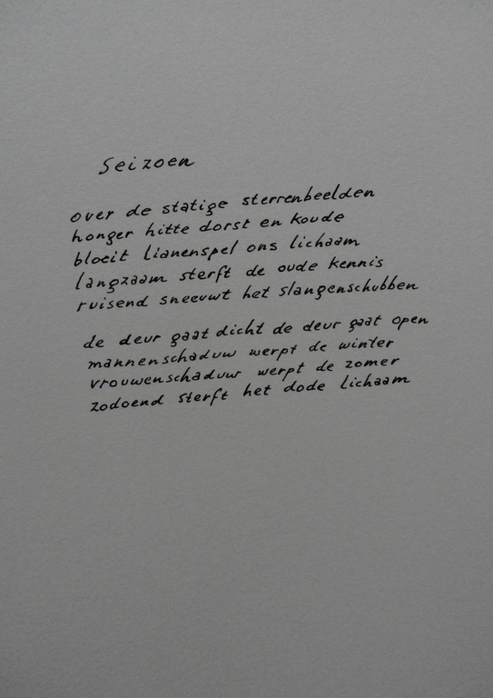 Lucebert - litho + gedicht: Seizoen - 1982 kopen? Bied vanaf 220!