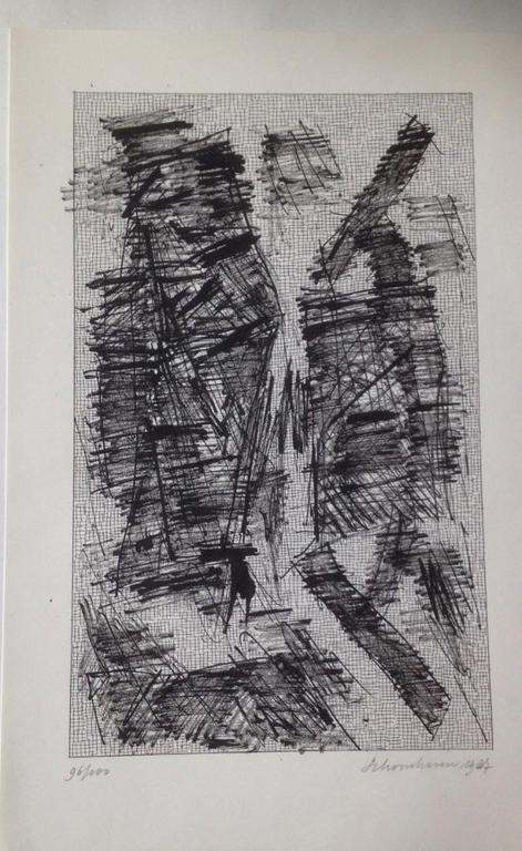 Schoonhoven, Jan -Zeefdruk op dik Terlio-papier -potlood gesigneerd 96/100 -1987 verkocht voor € 368!