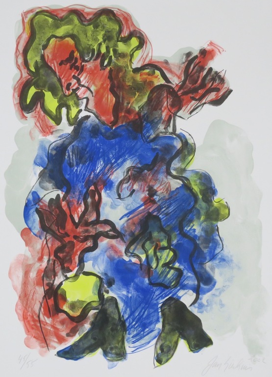Jan Sierhuis: Litho, Flamenco (Blauw) kopen? Bied vanaf 35!