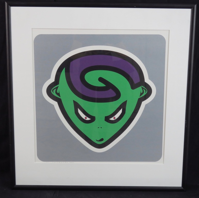 Ottograph: Zeefdruk, Zonder titel - Ingelijst verkocht voor € 42!