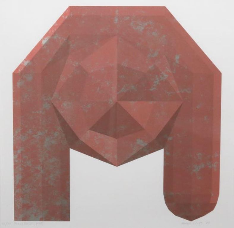 Harald Vlugt: Zeefdruk, Round About Pink -Ingelijst kopen? Bied vanaf 40!