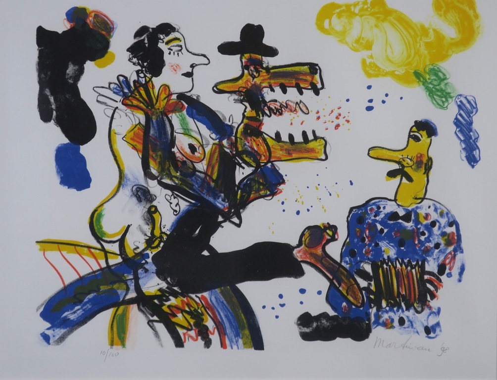 Anton Martineau: Litho, Tango III - Ingelijst kopen? Bied vanaf 50!