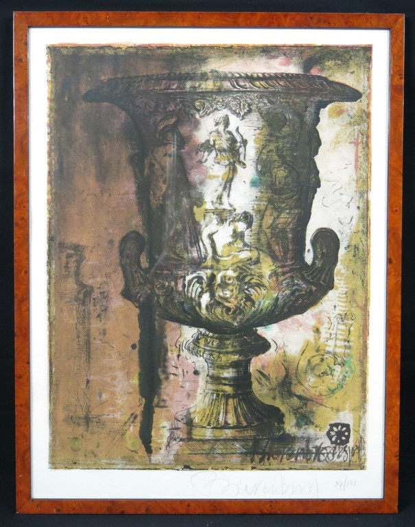 Gerti Bierenbroodspot: Litho, Klassieke vaas - Ingelijst kopen? Bied vanaf 100!