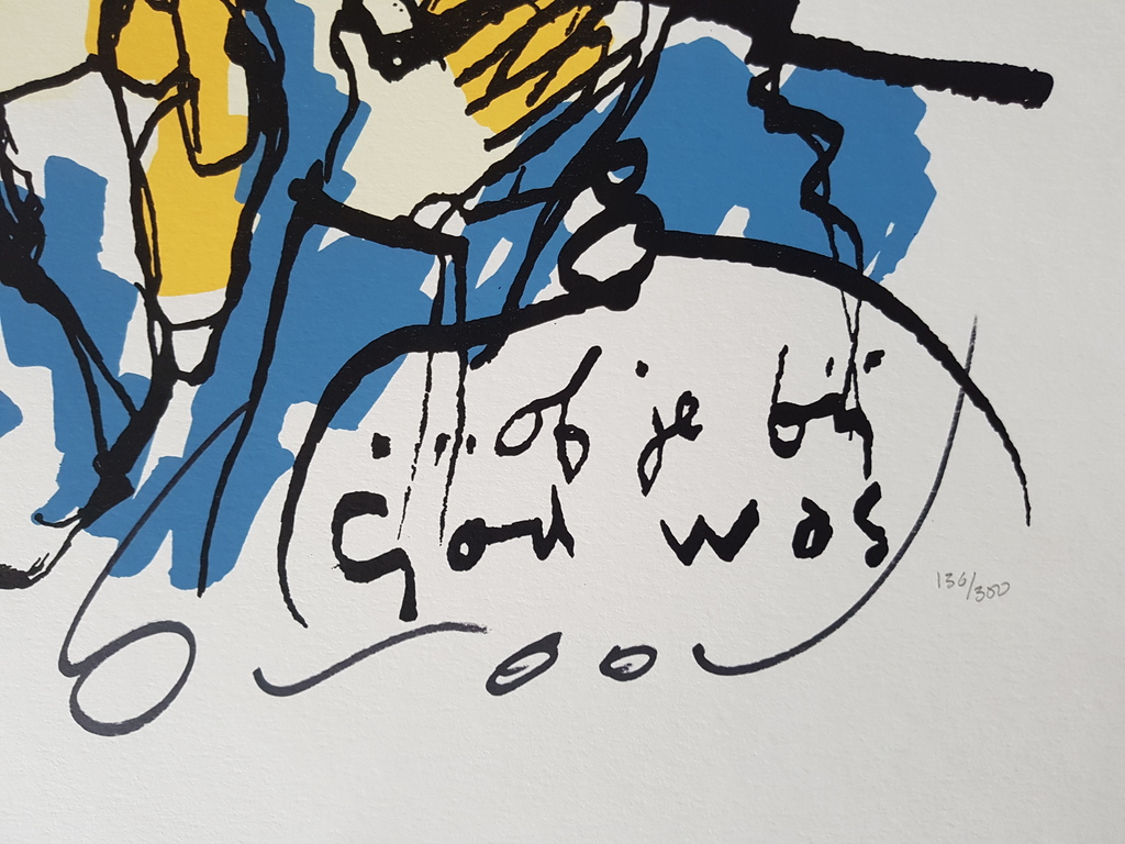 Herman Brood - Of je bij god was - gesigneerde zeefdruk op papier - 350 ex  kopen? Bied vanaf 1!