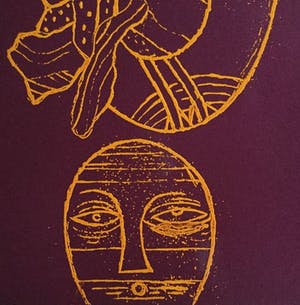 Corneille - Corneille - Masque et oiseau ( suiker-ets) 1977 - EA kopen? Bied vanaf 285!