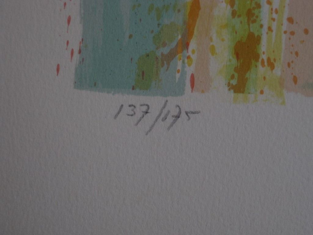 Grote 1987 abstract figuratieve gesigneerde Litho "I" Richard Smeets (1955)  kopen? Bied vanaf 1!