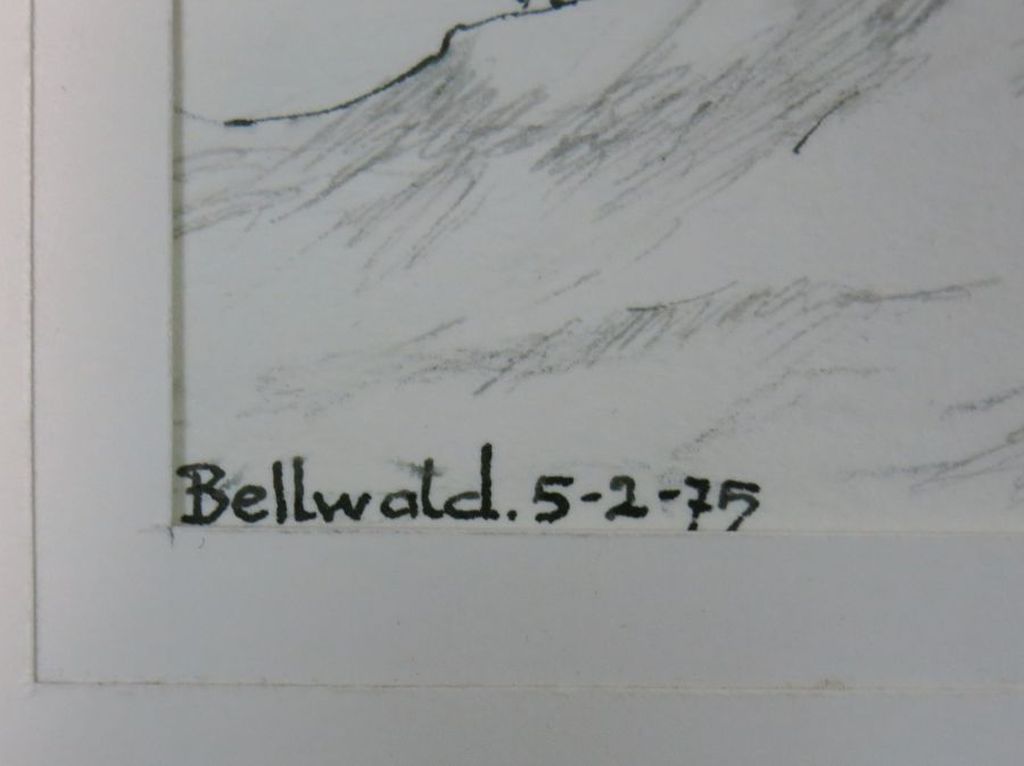 Piet van Dokkum: Pen, potlood en aquarel op papier, Bellwald kopen? Bied vanaf 1!