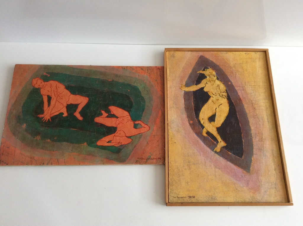 Fvd Boogard beschilderde schilderijen naakte man en vrouw kopen? Bied vanaf 1!