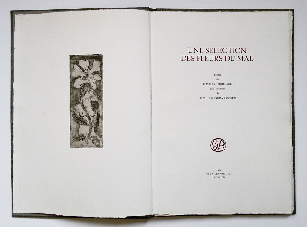 Jeanne Bieruma Oosting - Fleurs du mal, handgesigneerd album met 12 etsen kopen? Bied vanaf 295!