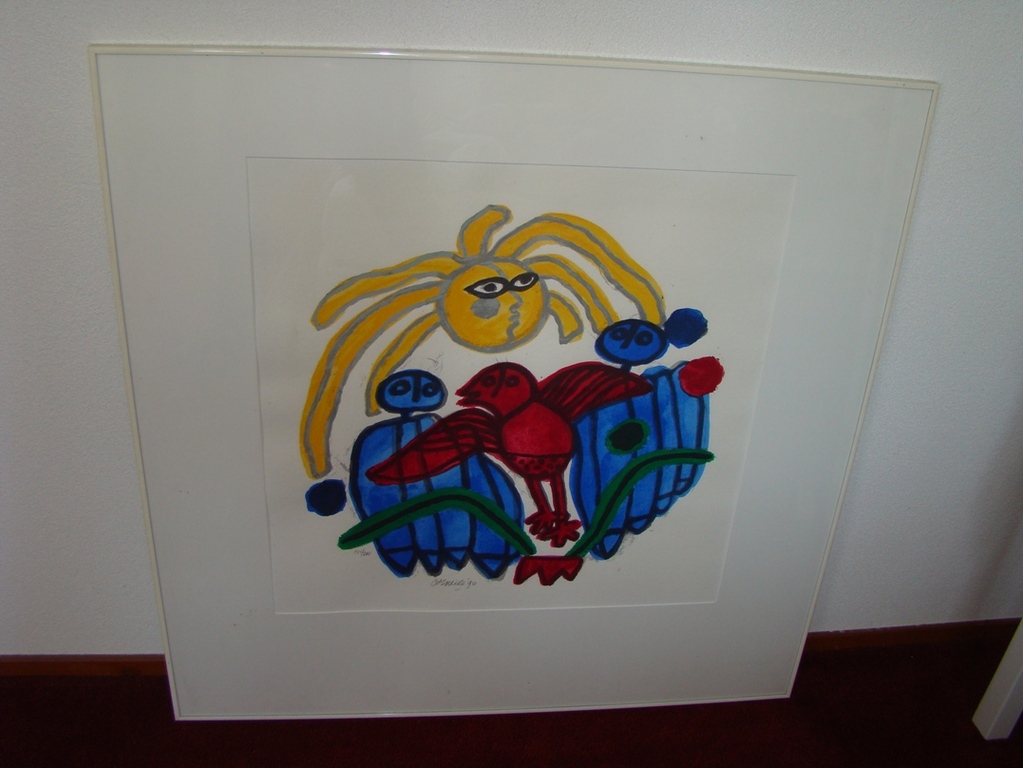 Corneille: zeefdruk 1990 - L'Oiseau rouge kopen? Bied vanaf 100!