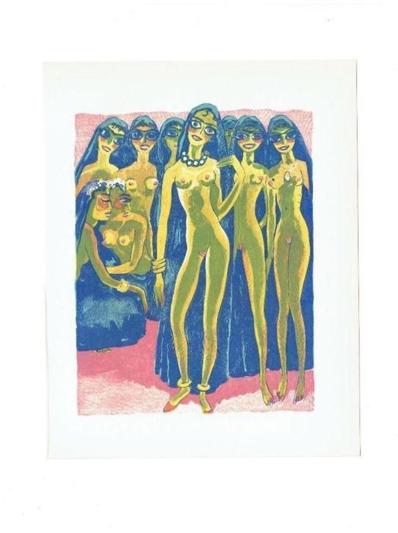 Kees van Dongen, Originele houtgravure uit 1955-"les voiles bleus" kopen? Bied vanaf 100!