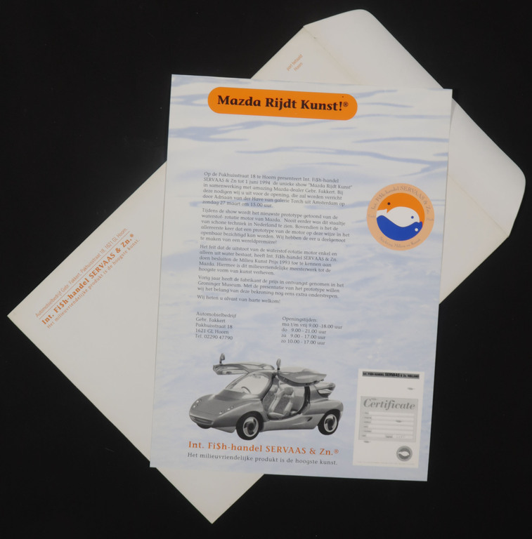 Lot van 3: o.a. Int. Fish-handel SERVAAS en Zn., Mazda Rijdt Kunst! kopen? Bied vanaf 1!