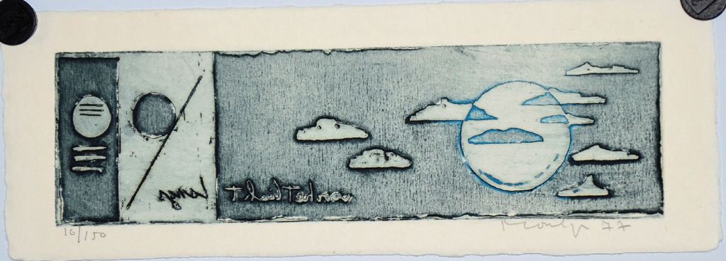 Jan Montijn: Kleurenets/Aquatint. Voor het licht langs verkocht voor € 110!