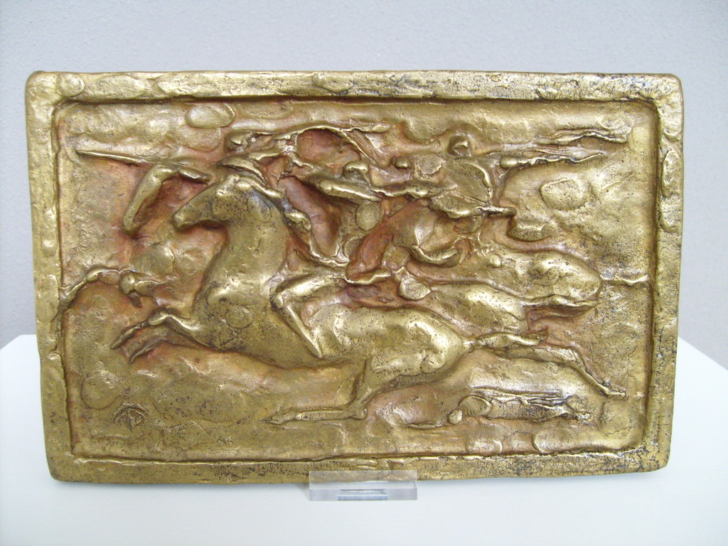 Floyd DeWitt, De Vier Ruiters van de Apocalyps, Relief brons verkocht voor € 350!