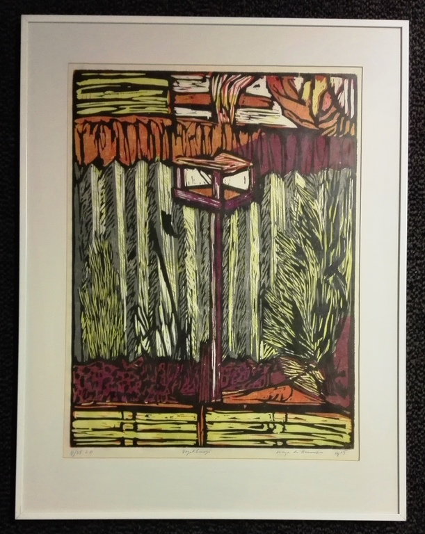 Marja de Raadt, Vogelhuisje, houtsnede, gesigneerd kopen? Bied vanaf 20!