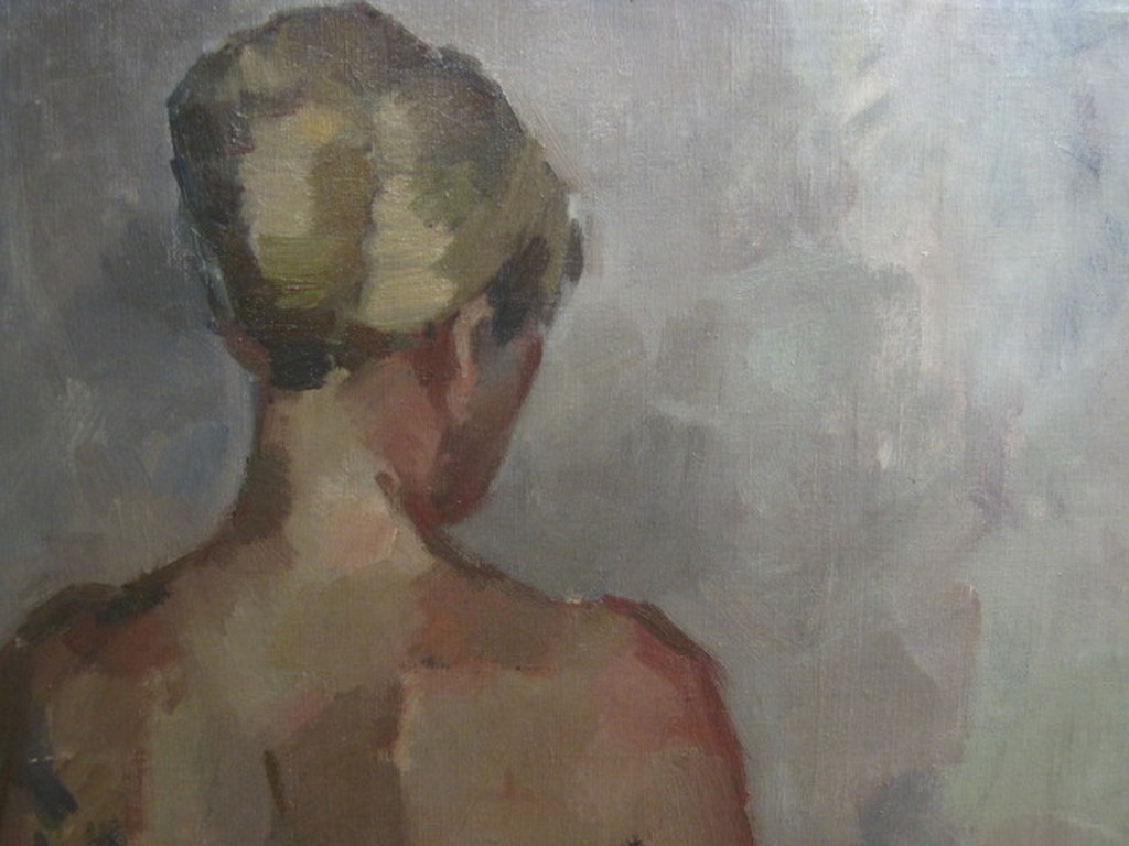 groot olieverf Amsterdams impressionisme ca. 1900 "staand naakt"  gesigneerd kopen? Bied vanaf 1!