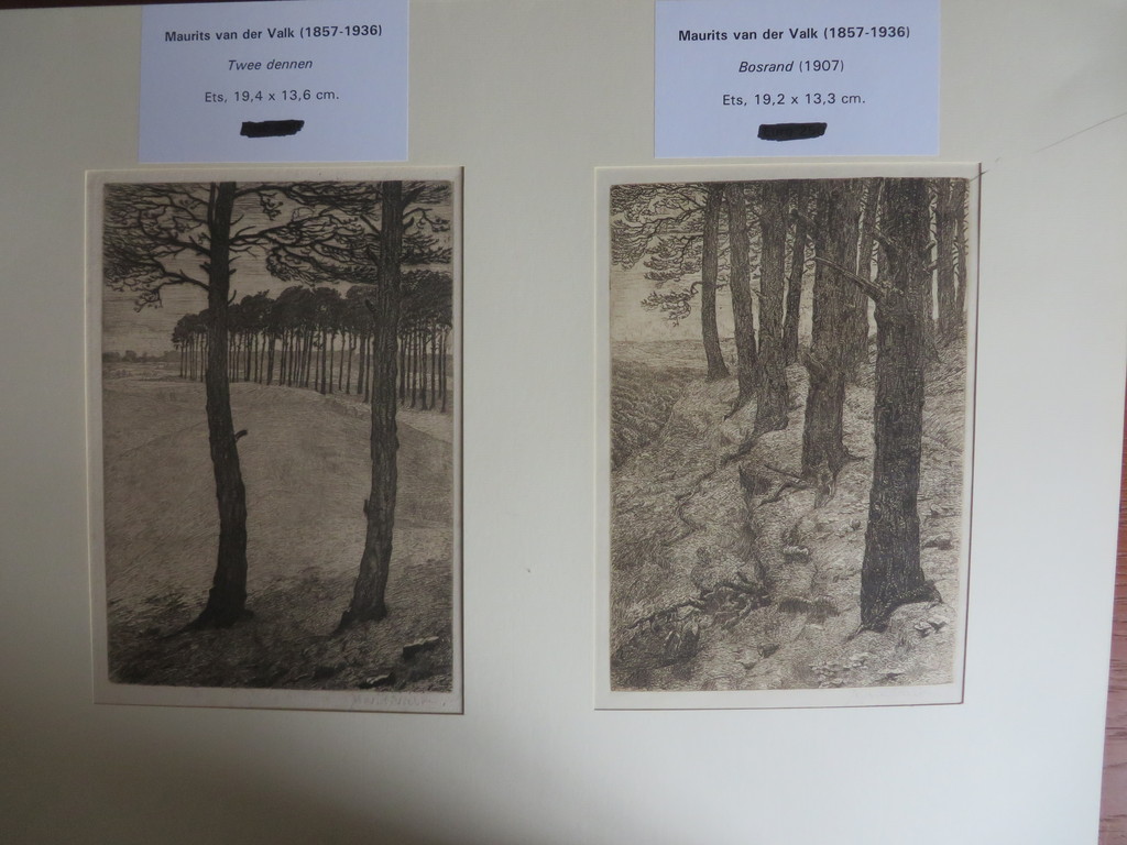 Maurits van der Valk, twee etsen, "twee dennen" en "Bosrand" verkocht voor € 40!