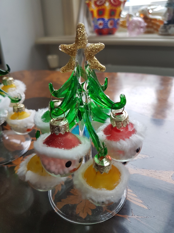 Kerstbomen geblazen glas - 2 pz circa H 8 cm kopen? Bied vanaf 9!
